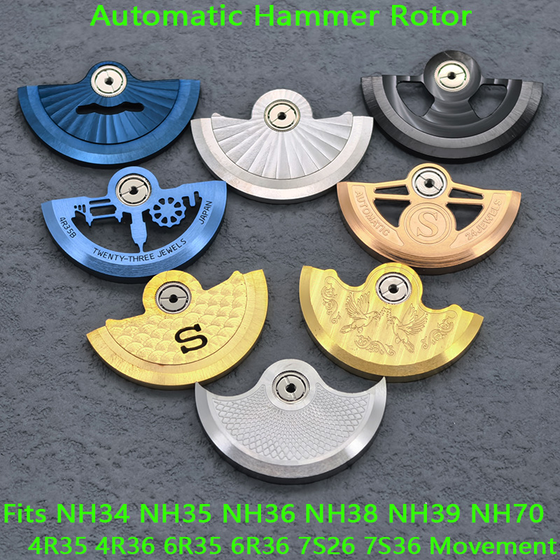 Luxury Watch Face - Custom NH35 Movement Rotor Oscillating Weight