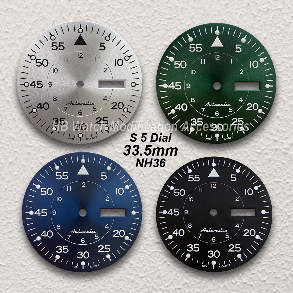 Luxury Watch Face - 33.5mm S 5 Logo Sunray Dial