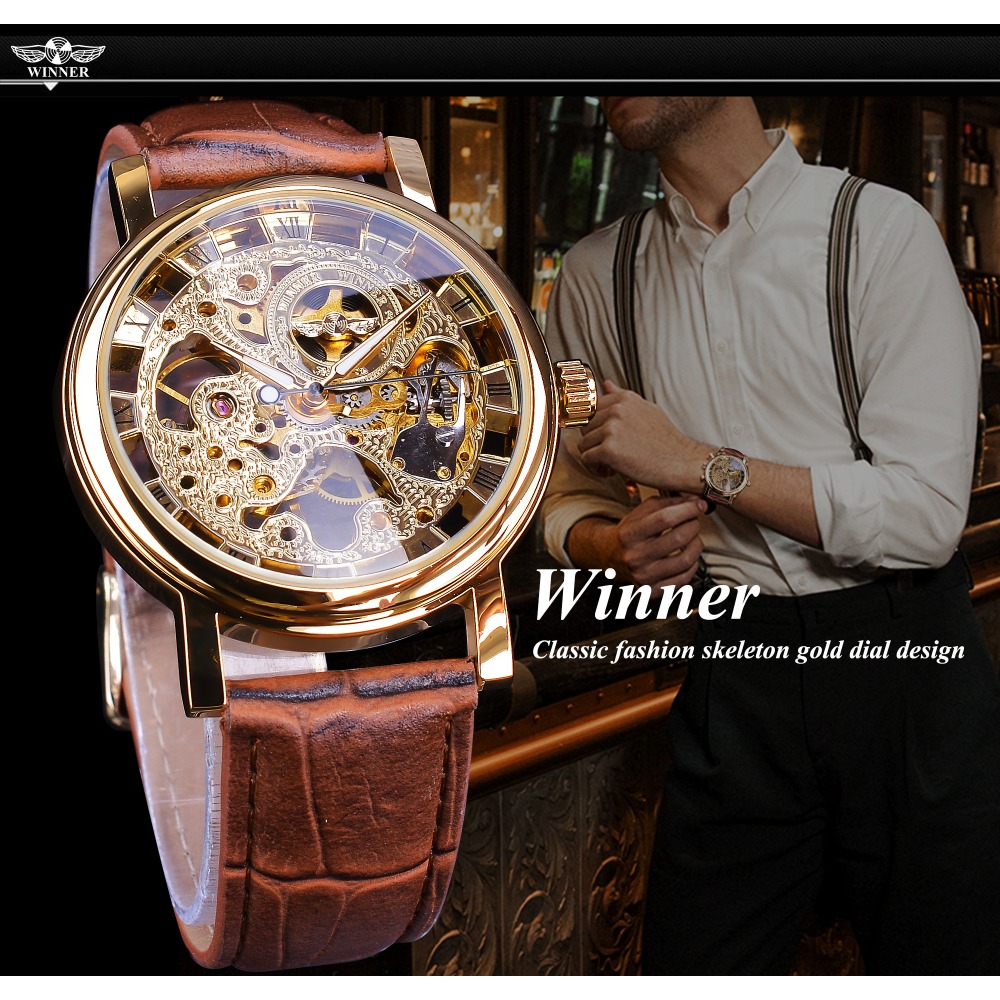 Winner Luxury Gold Skeleton Wa - огляд і ціна Luxury Watch And Price