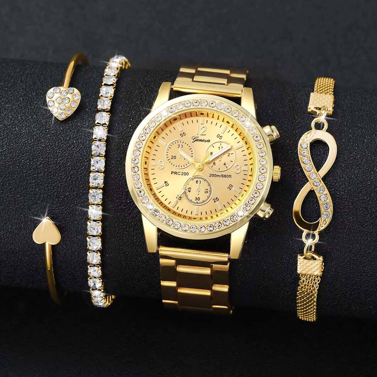 4PCS/Set Luxury Rhinestone Wom - огляд і ціна Luxury Watch Display Case