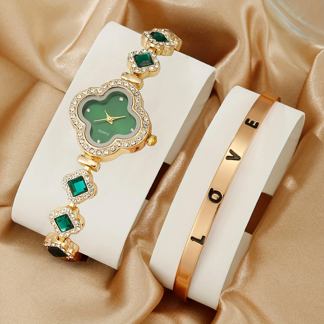 2pcs/set Women's Watch Luxury  - огляд і ціна Luxury Watch Gift For Her
