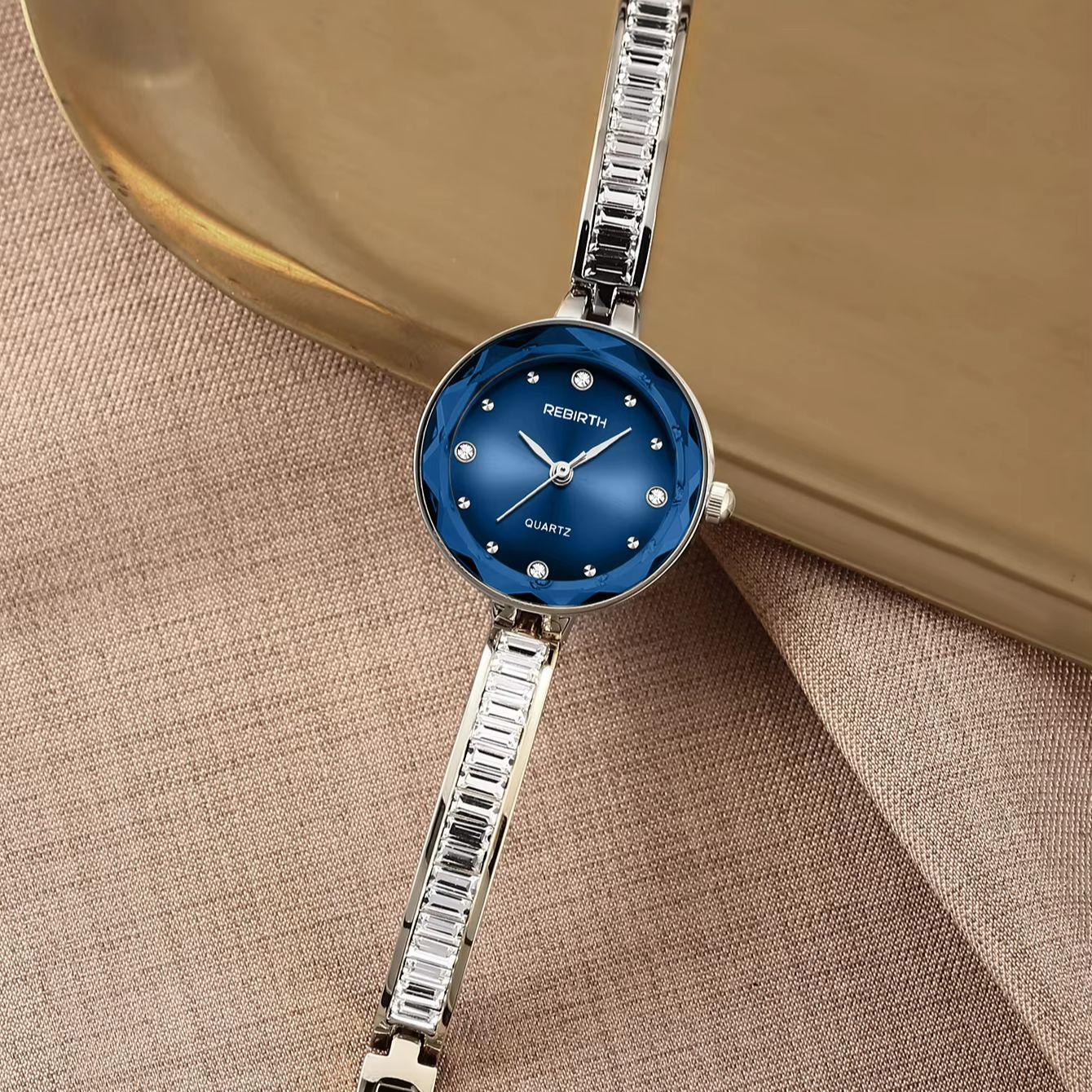 Light Luxury Cut Blue Glass Di - огляд і ціна Luxury Watch Strap